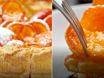 Пирог с абрикосами на песочном тесте