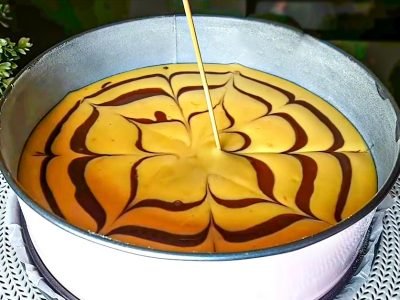 Пирог с апельсиновым соком и цедрой а-ля «Зебра»