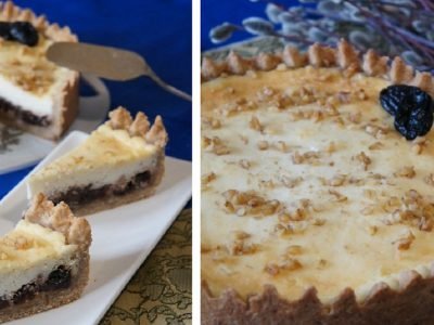 Пирог с черносливом и орехами