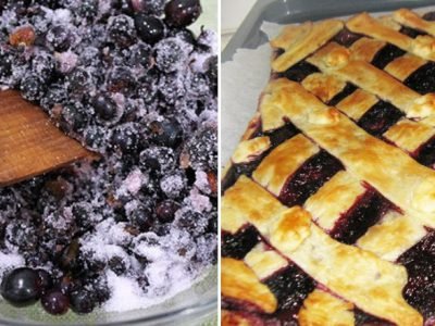 Пирог с черной смородиной