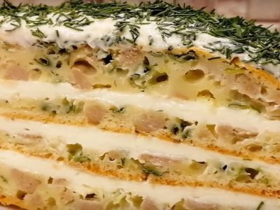 Пирог с фаршем и сыром