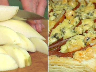 Пирог с грушей и сыром