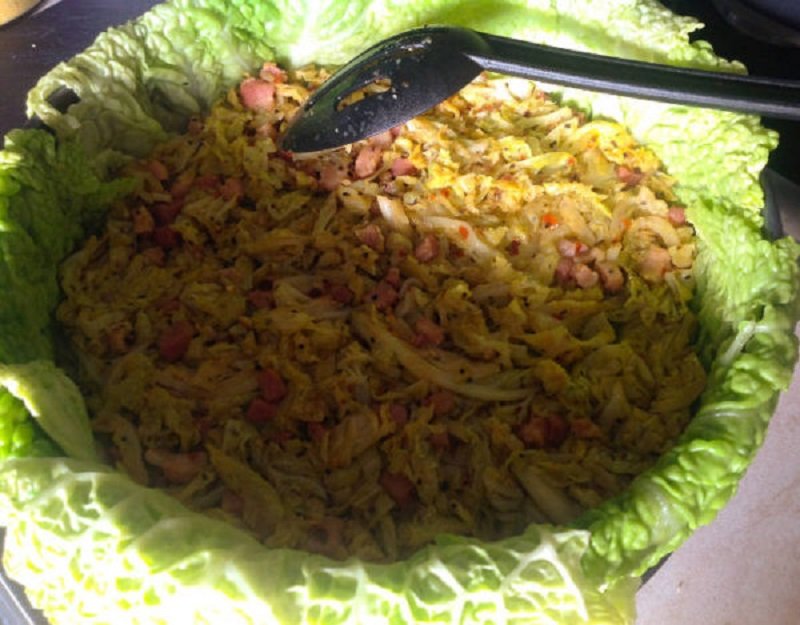 пирог с капустой и фаршем