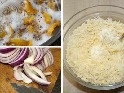 Пирог с лесными грибами