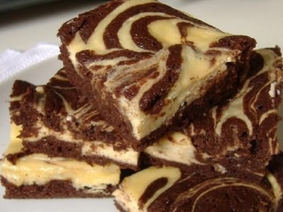 Мраморный шоколадный пирог с маскарпоне