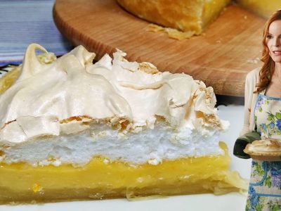 Лимонный пирог с меренгой