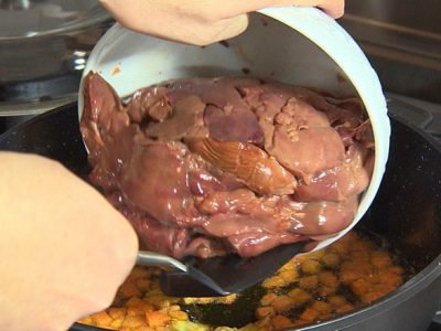 Пирог с печенью