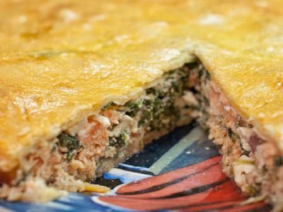 Пирог с рыбой в духовке