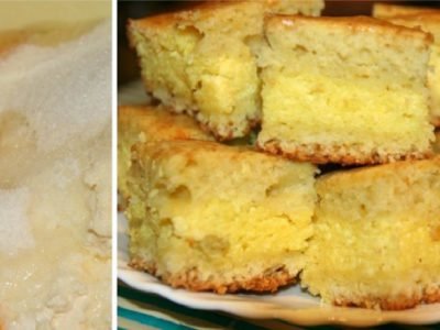 Пирог с творожной начинкой