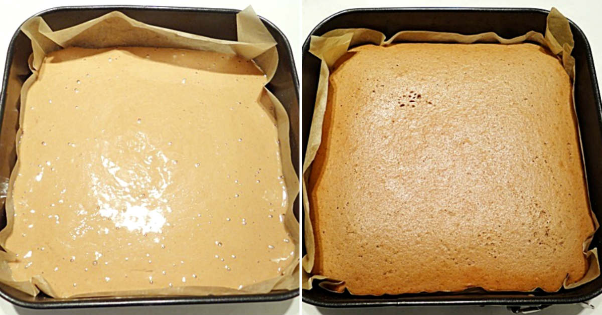 Бісквітний пиріг з ванільним пудингом
