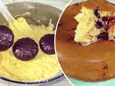 Пирог с зефиром в духовке