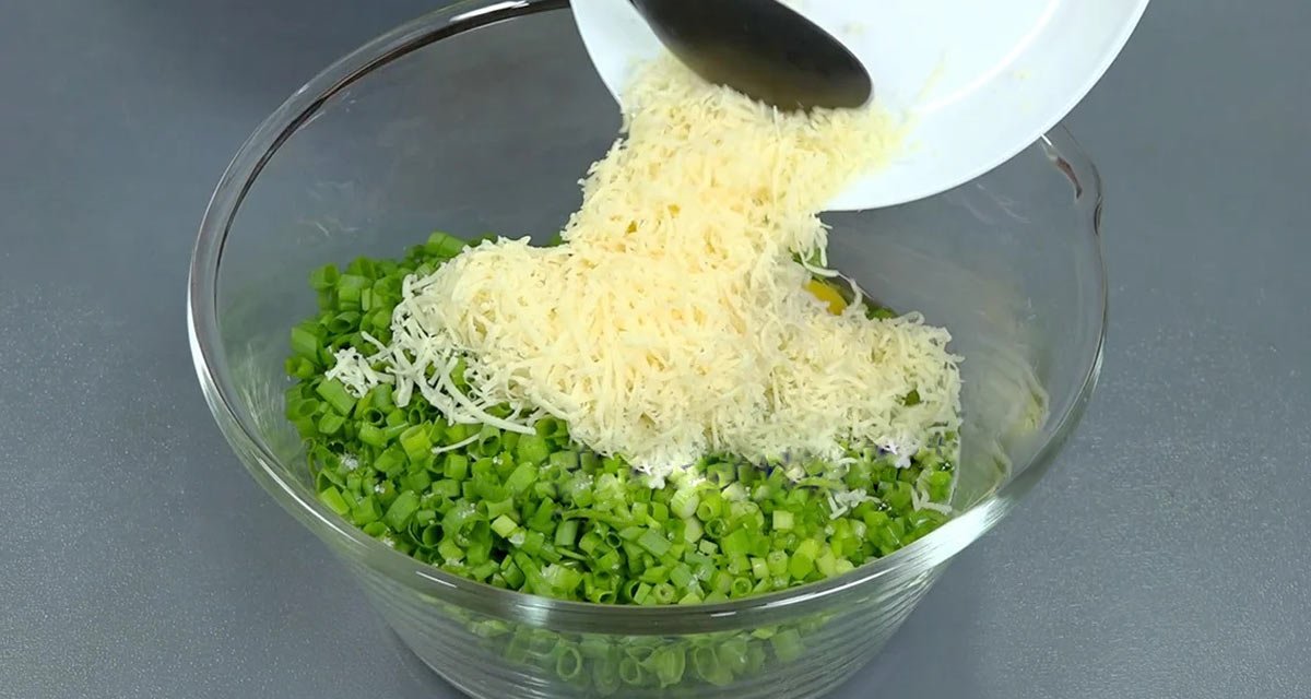 пирог с зеленым луком