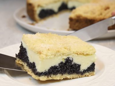 Пирог «Снежные вершины» с творогом и маком