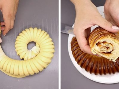 Пирог «Улитка» из дрожжевого теста со сгущенкой