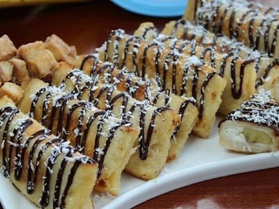 Оригинальные пирожки с бананом без замеса теста