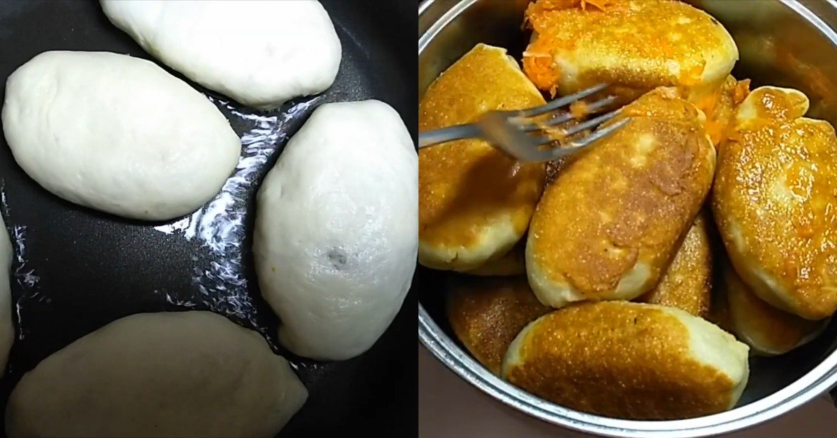 пирожки на сковороде