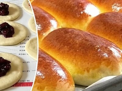 Румяные пирожки с вишней в духовке