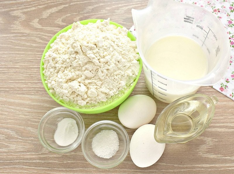 ингредиенты для теста