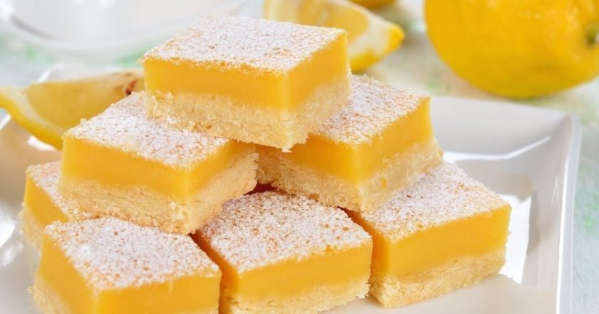 Пирожные «Лимонные квадратики»: ароматное лакомство
