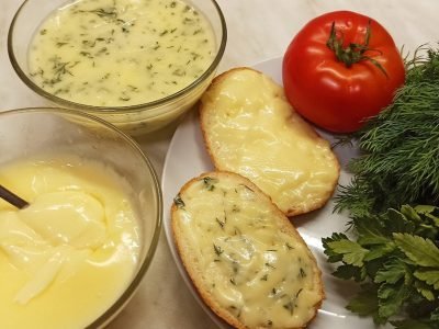 Домашний плавленый сыр с чесноком