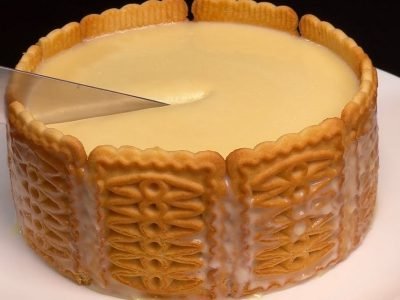 Пломбирный торт с печеньем без выпечки