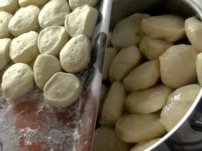 Полтавские галушки с мясной зажаркой