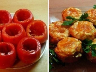 Помидоры, фаршированные курицей