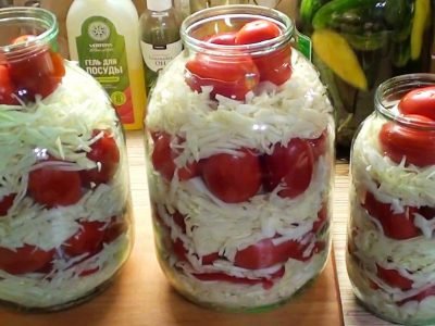 Помидоры с капустой на зиму