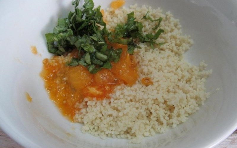 фаршированные помидоры с кускусом