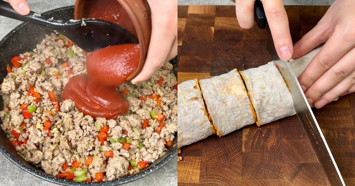 порционная лазанья из лаваша