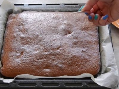 Постная коврижка с вареньем