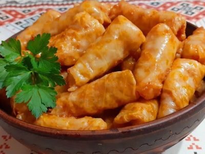 Постные голубцы с кукурузной крупой