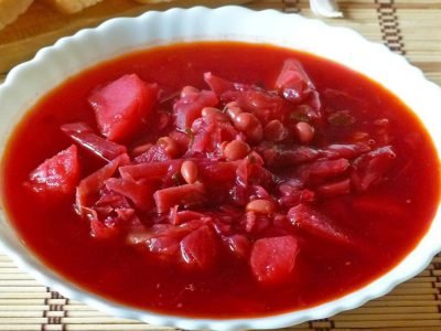 Постный борщ