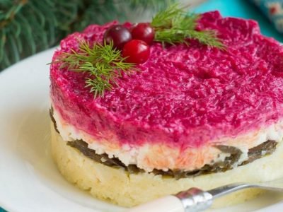 Постный салат «Шуба»