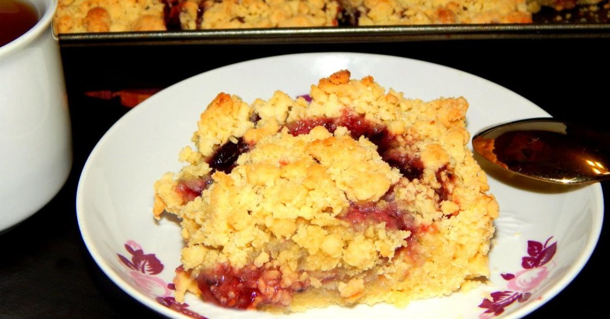 постный тертый пирог