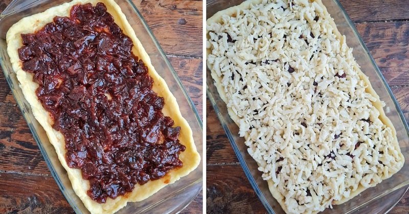 формирование тертого пирога