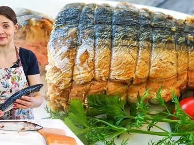 Праздничный рулет из скумбрии от Ольги Матвей
