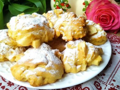 Простое яблочное печенье с бананом