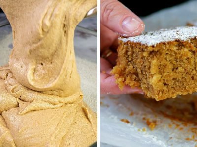 Простой пирог на кефире с кофе