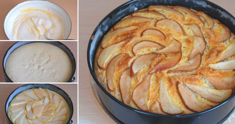 пирог с грушами