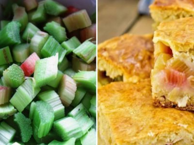 Простой пирог с ревенем