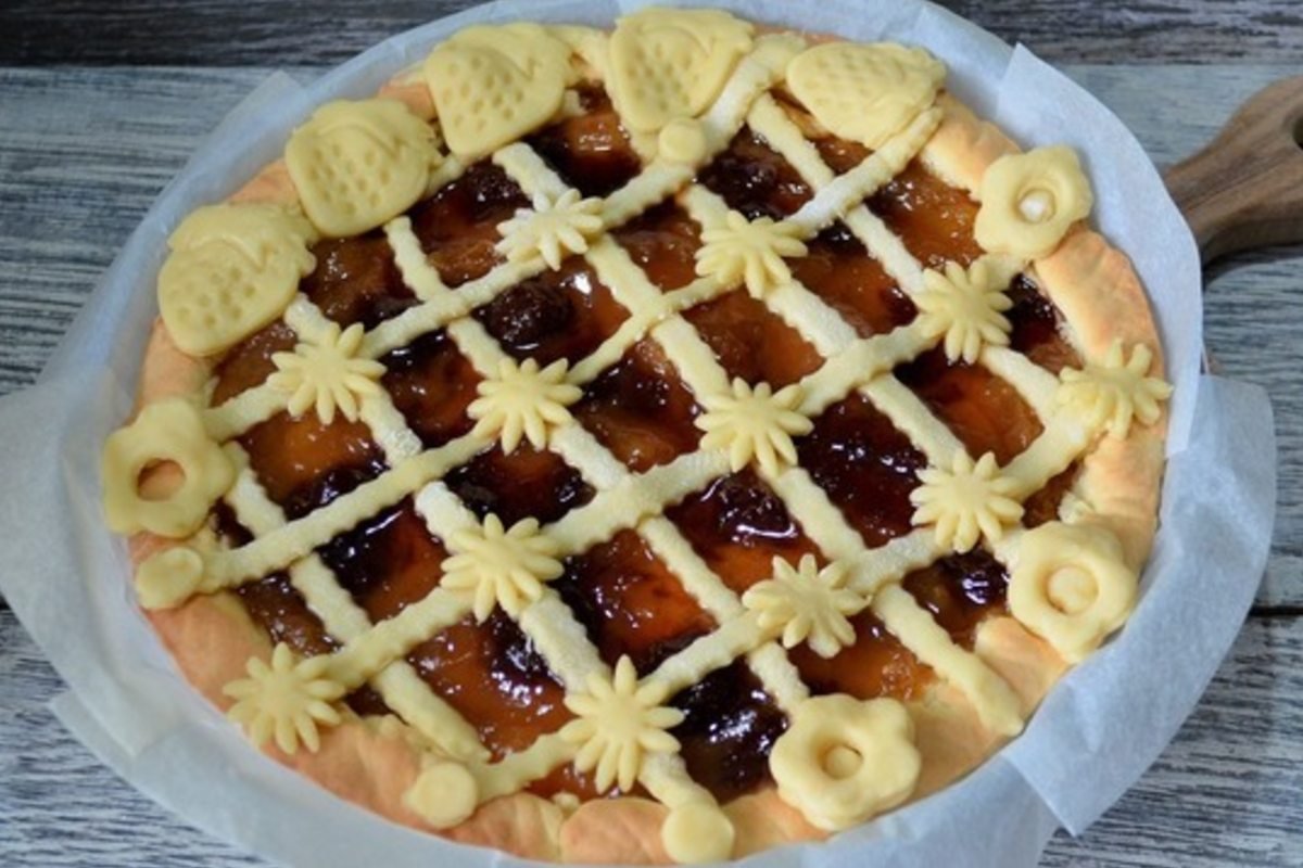 Творожный пирог с вареньем в духовке рецепт с фото