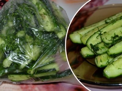 Пряные огурцы в пакете: быстрый посол