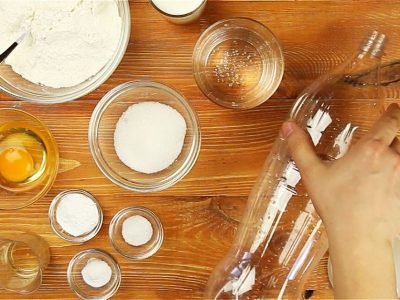 Пышные блины в бутылке