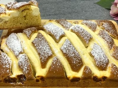 Пышный пирог с творогом к чаю