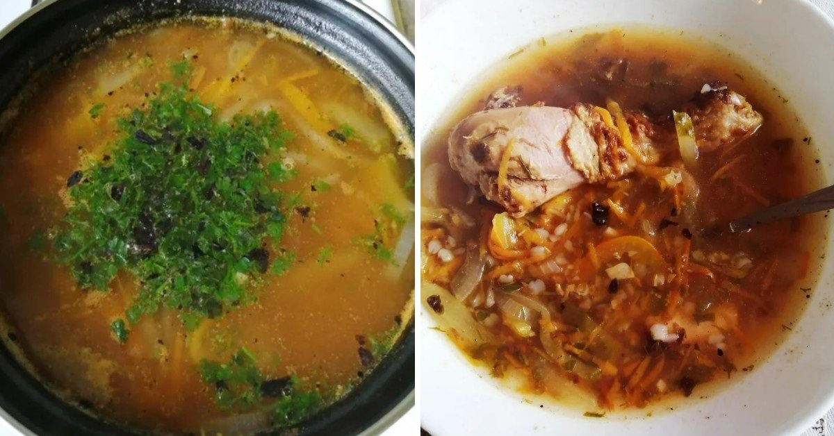 рассольник с гречкой