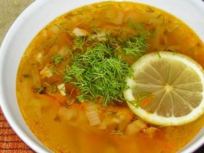 Рассольник с гречневой крупой