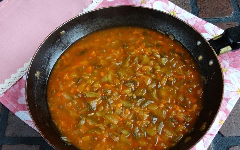 рассольник с рисом и языком