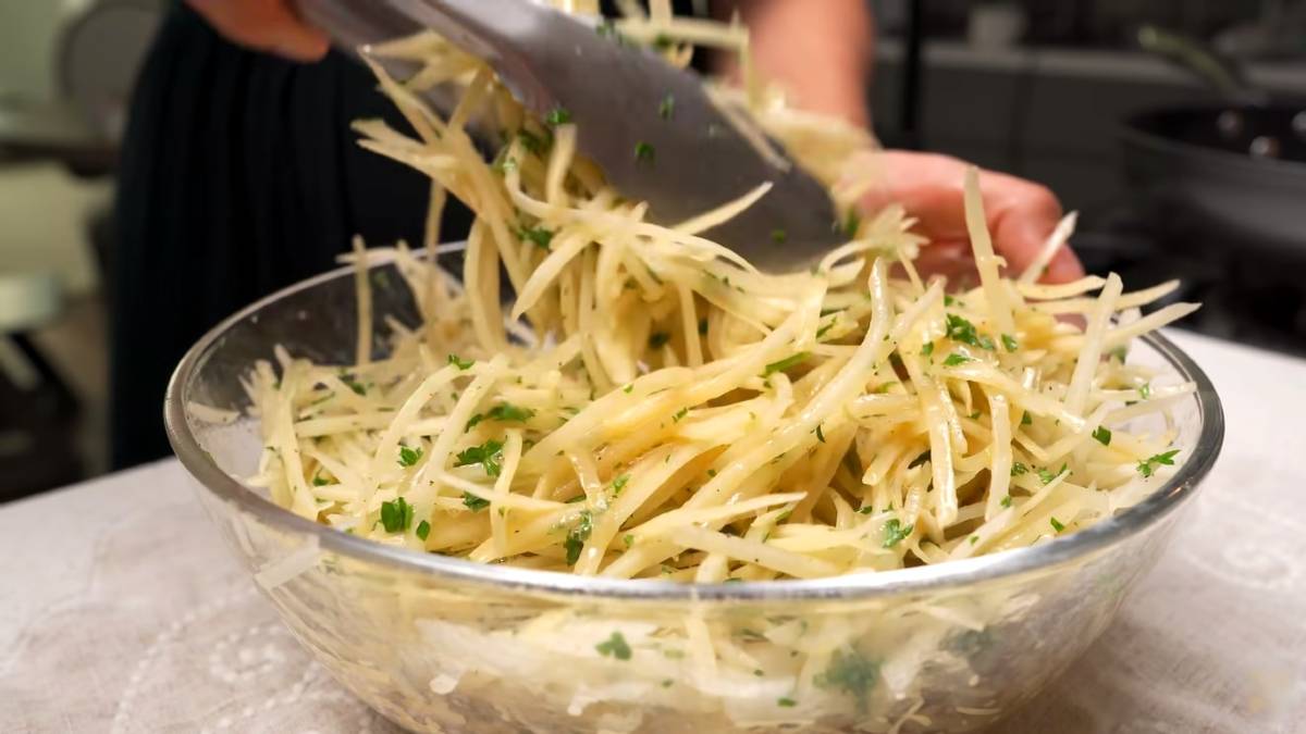 картофель в яичной заливке