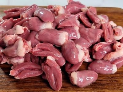 Рис с куриными сердечками